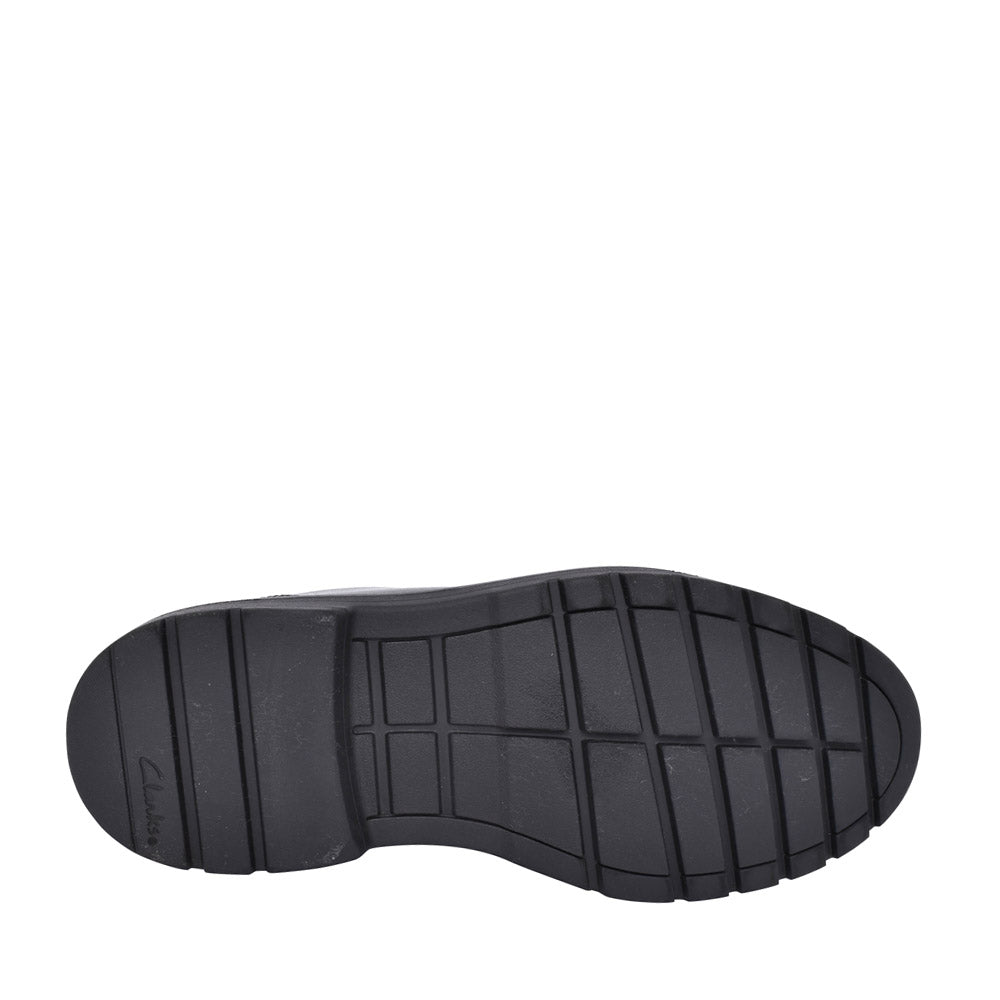 Boys Loxham Pace Black Leather Laced Shoe In Kids F Fit