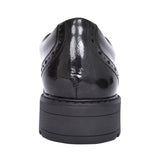Girls Loxham Brogue Youth Black Patent Laced Brogue Shoe In Kids F Fit