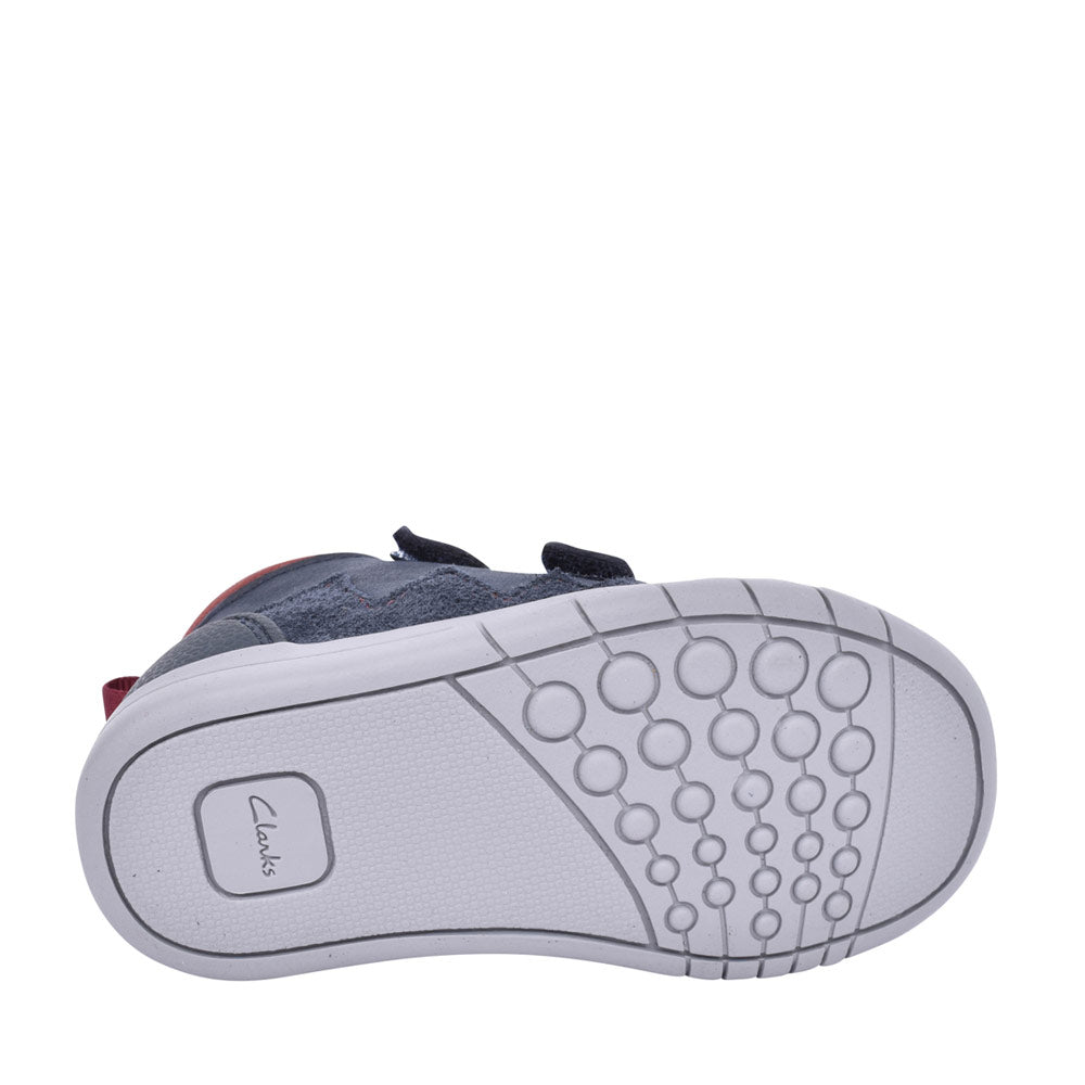 Boys Rex Park Navy Leather Velcro Boot In Kids G Fit