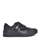 Boys Rocket Black Leather Shoe In Kids H Fit