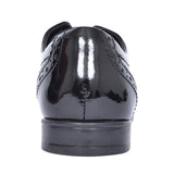 Girls Matilda Laced M Fit Brogue Shoe In Blk Patent
