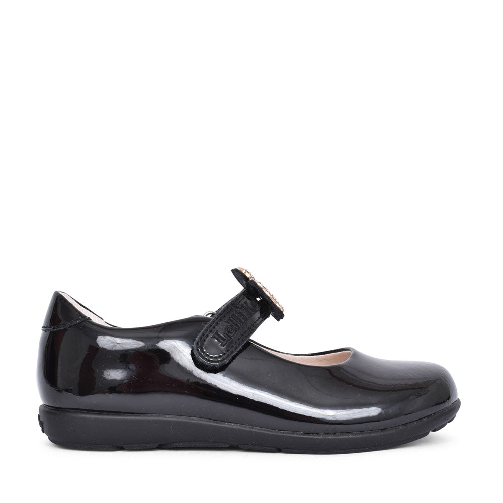 Girls Lk8247 Poppy G Fit Velcro Mary Jane In Blk Patent