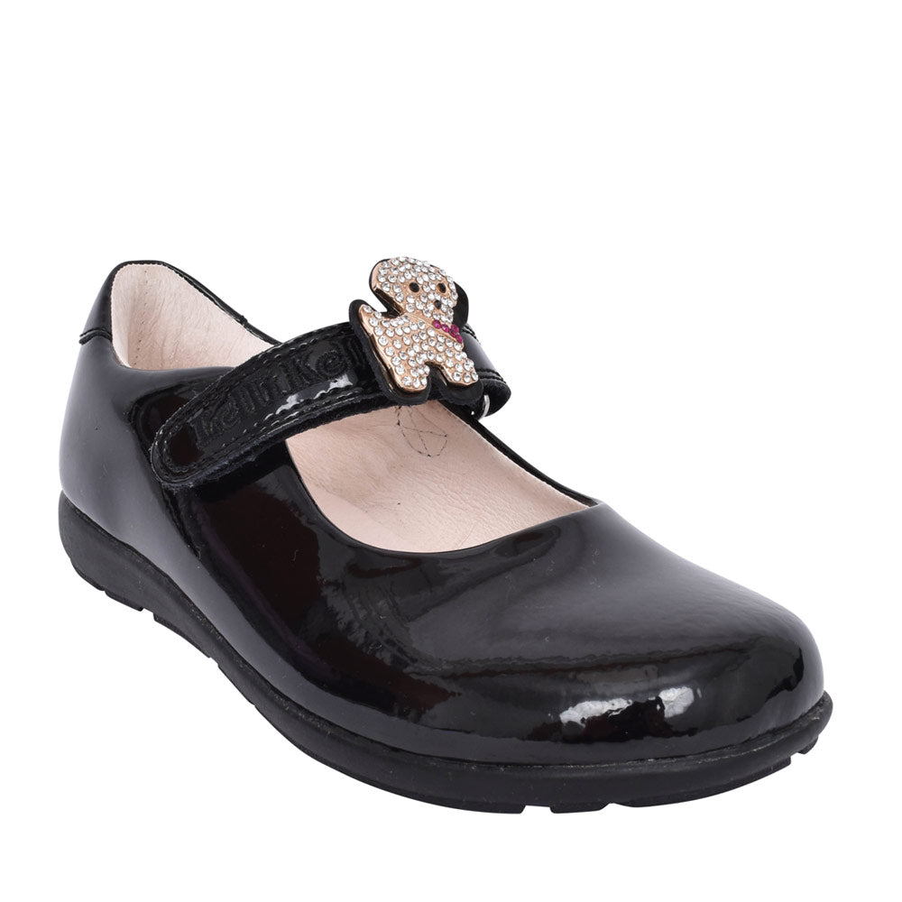 Girls Lk8247 Poppy G Fit Velcro Mary Jane In Blk Patent