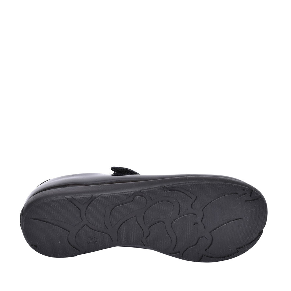 Girls Lk8247 Poppy G Fit Velcro Mary Jane In Blk Patent