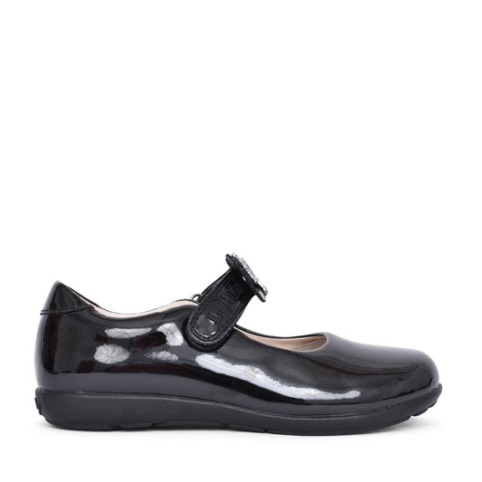 Girls Lk8253 Blossom G Fit Velcro Mary Jane In Blk Patent