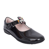 Girls Lk8311 Bonnie F Fit Velcro Mary Jane In Blk Patent