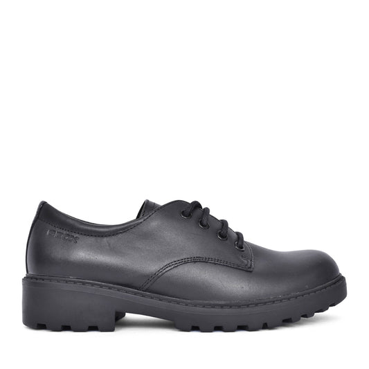 Girls Casey J0420c Laced Shoe In Black Leather