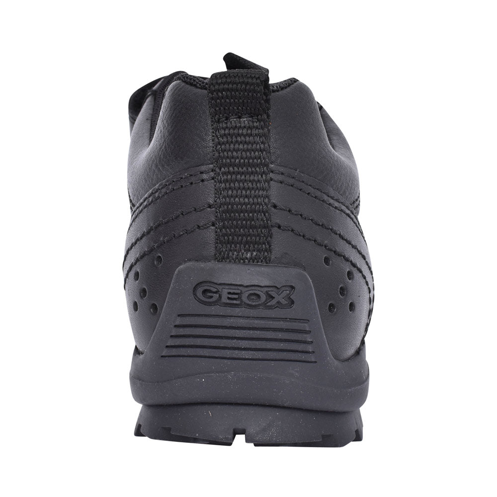 Boys J0424a Savage Double Velcro Shoe In Blk Leather