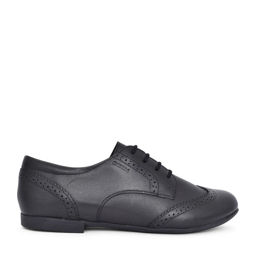 Girls J0455b Plie Laced Brogue Shoe In Blk Leather