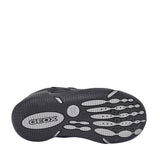 Boys J8430a Wader Double Velcro Shoe In Blk Leather