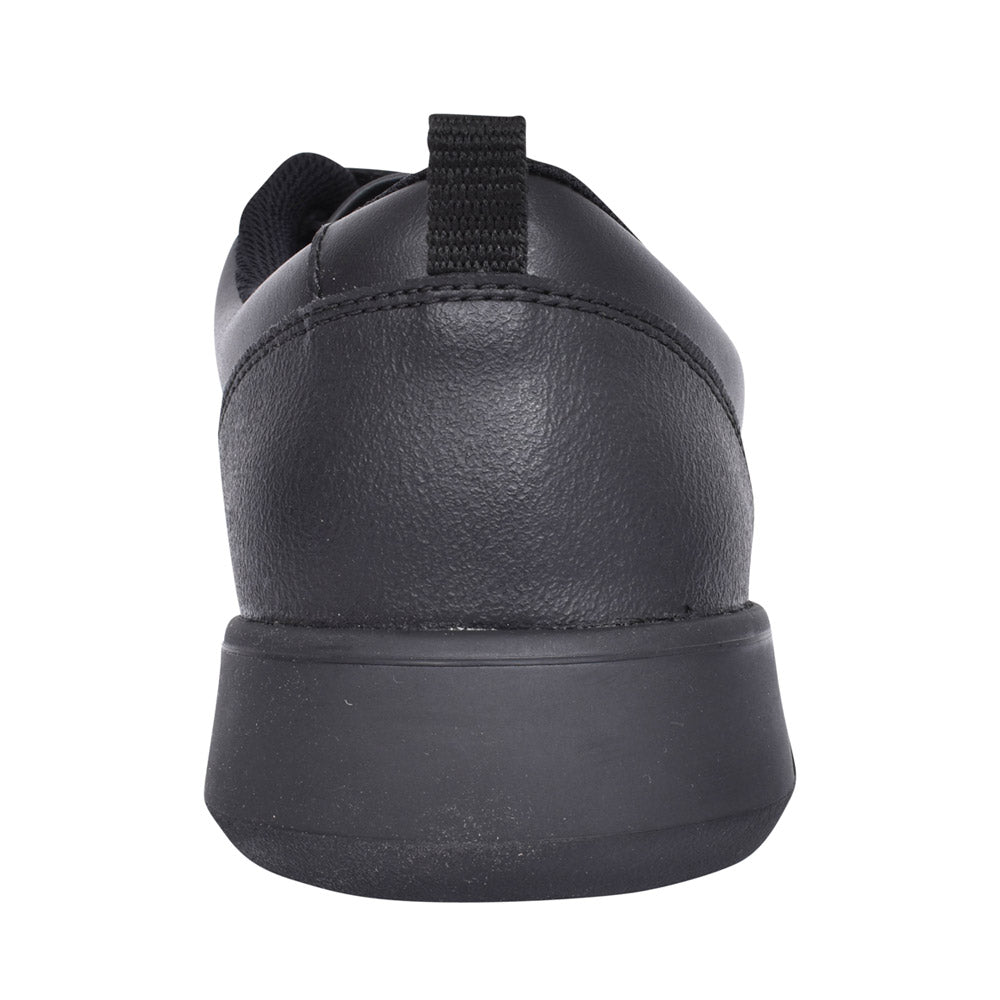 Boys Scape Flare Black Leather Velcro Shoe In Kids E Fit