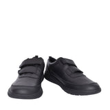Boys Scape Flare Black Leather Velcro Shoe In Kids H Fit