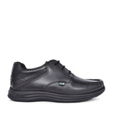 Boys Reasan Lace Black Leather Laced Shoe In Blk Leather