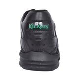 Boys Reasan Lace Black Leather Laced Shoe In Blk Leather