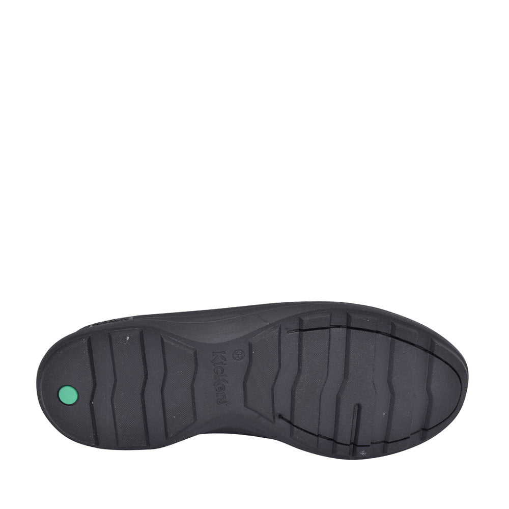 Boys Reasan Lace Black Leather Laced Shoe In Blk Leather