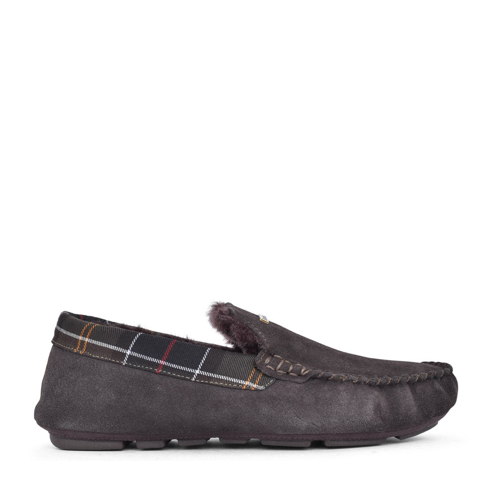 Mens Monty Moccasin Slipper In Classic Tartan