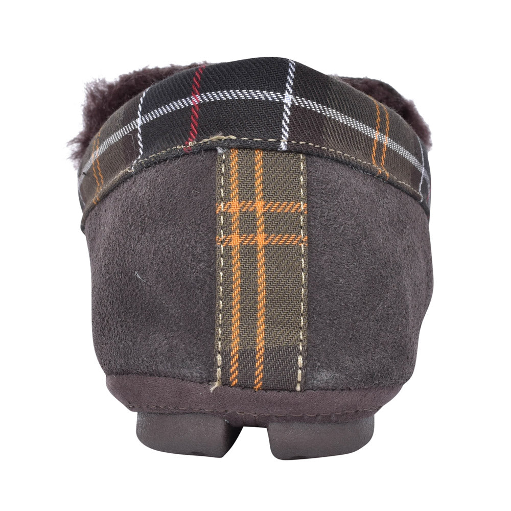 Mens Monty Moccasin Slipper In Classic Tartan