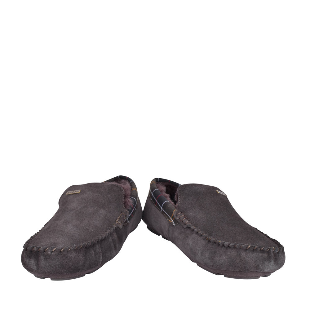 Mens Monty Moccasin Slipper In Classic Tartan