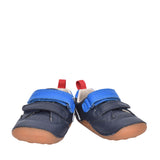 Boys Tiny Sky Navy Leather Velcro Shoe In Kids F Fit