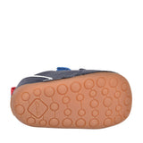 Boys Tiny Sky Navy Leather Velcro Shoe In Kids G Fit
