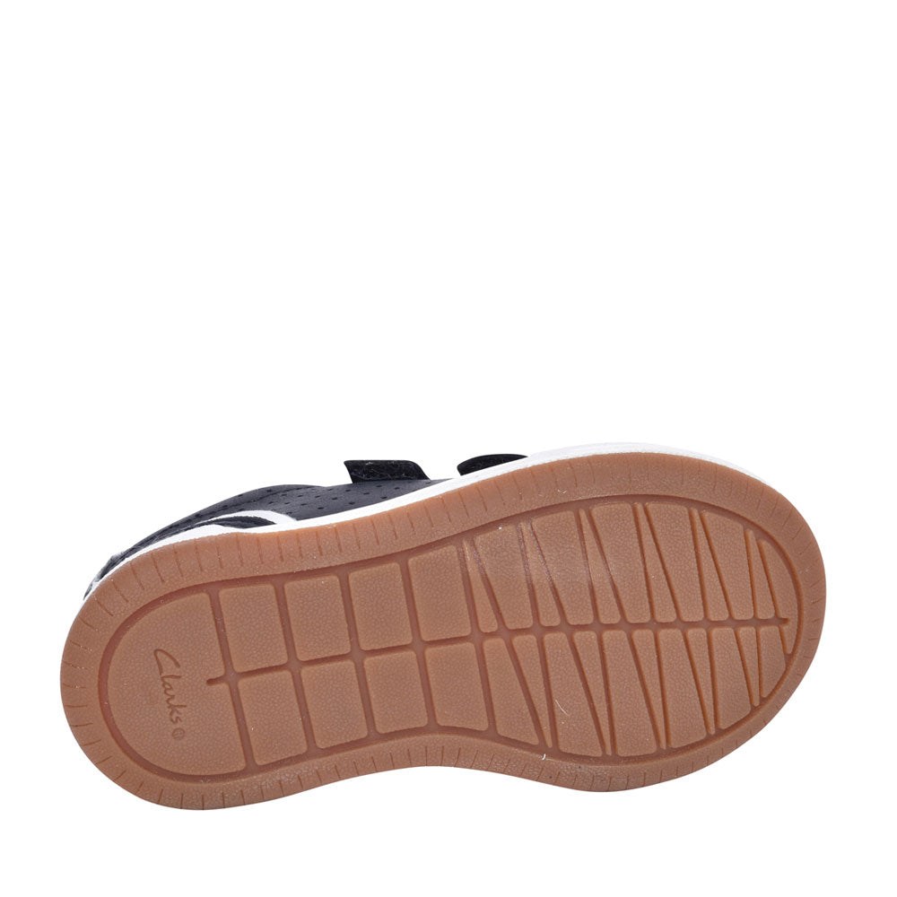 Boys Fawn Solo Navy Leather Velcro Shoe In Kids H Fit