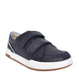 Boys Fawn Solo Navy Leather Velcro Shoe In Kids G Fit
