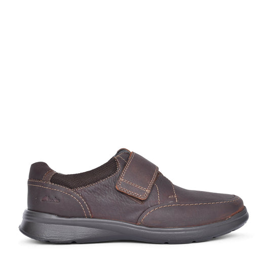 Men's Cotrell Strap H-fit Leather Velcro Shoe In Brown