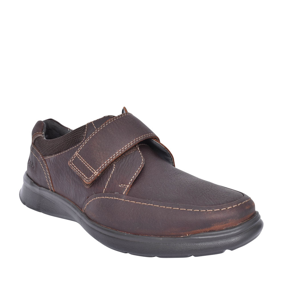 Men's Cotrell Strap H-fit Leather Velcro Shoe In Brown