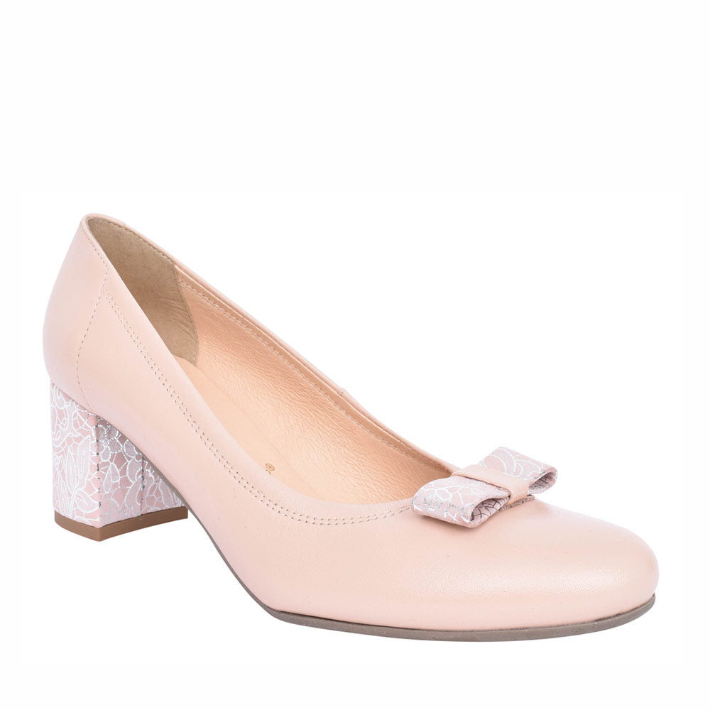 Ladies 5856 G-fit Medium Heel Court Shoe  In Pink