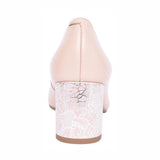 Ladies 5856 G-fit Medium Heel Court Shoe  In Pink