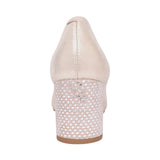 Ladies 5856 G-fit Medium Heel Court Shoe In Gold