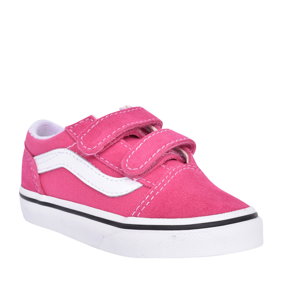 Girls Toddler Old Skool Velcro Shoe In Pink