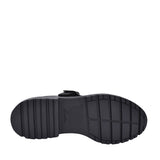 Girls Loxham Walk Black Leather Shoe In Kids G Fit