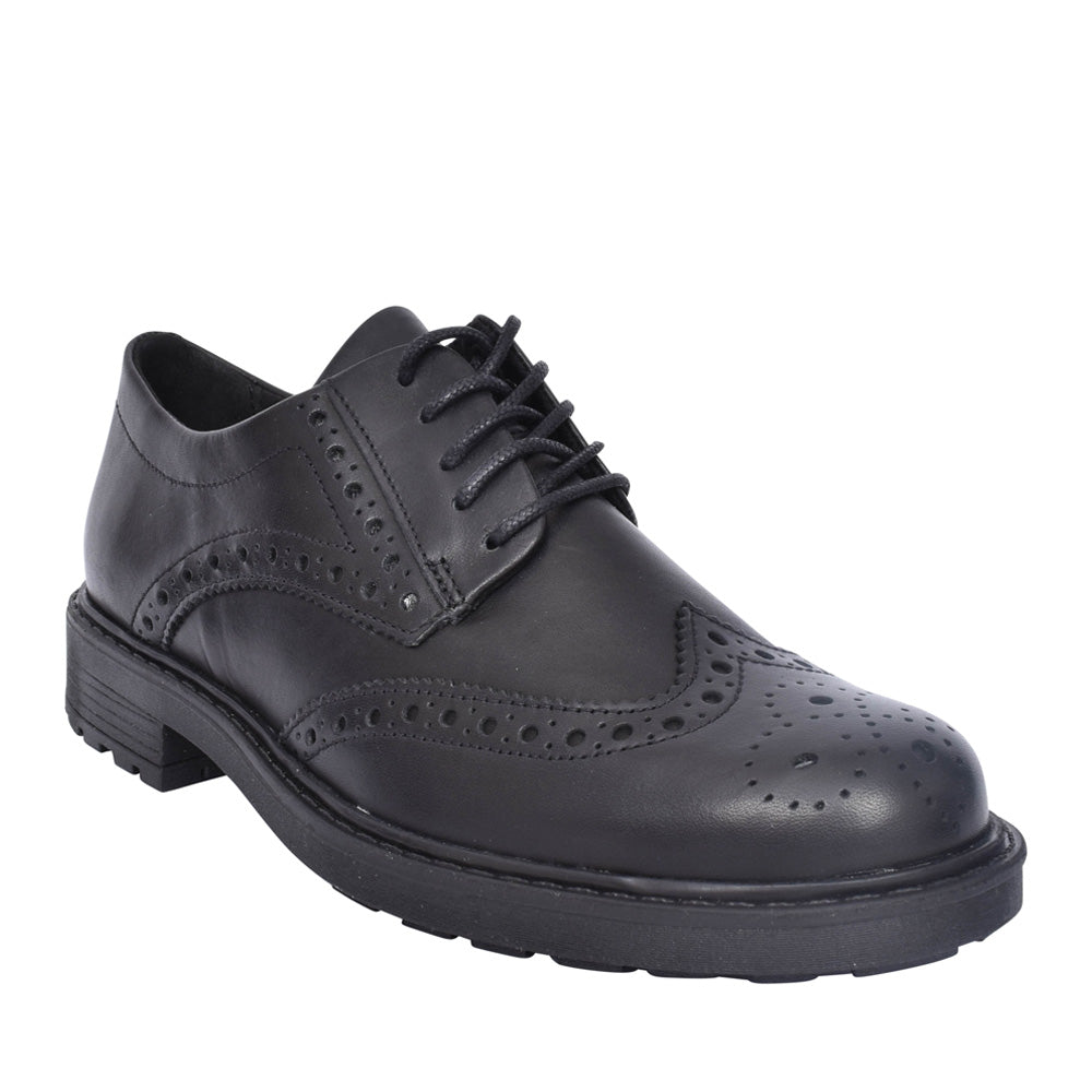 Ladies Orinoco 2 Limit Black Leather E-fit Laced Shoe In Black Leather