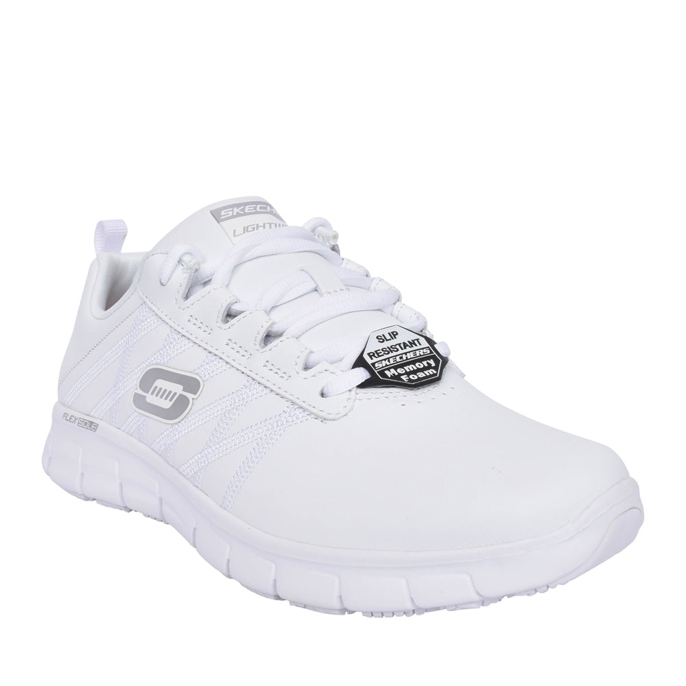 Ladies Workwear 76576ec Sure Track Laced Trainer In White
