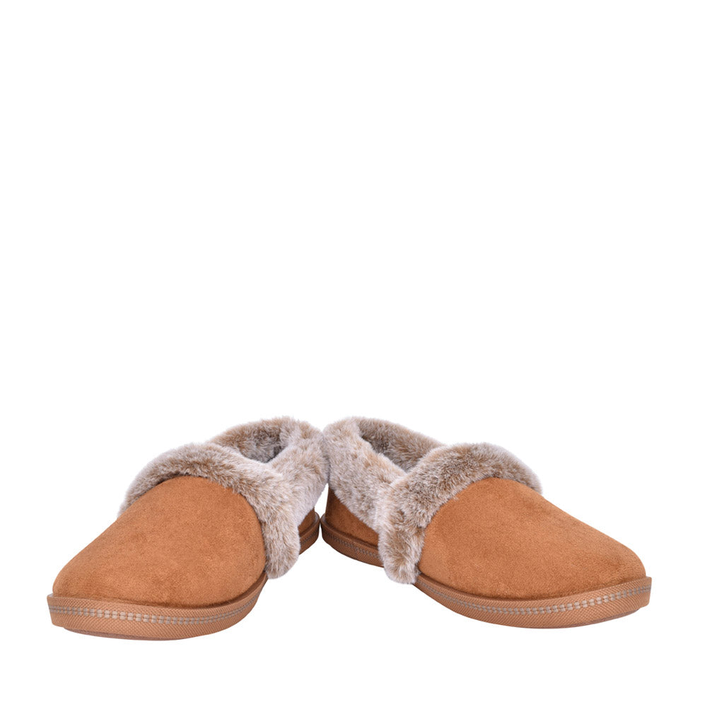 Ladies 32777 Cozy Campfire Slipper In Tan