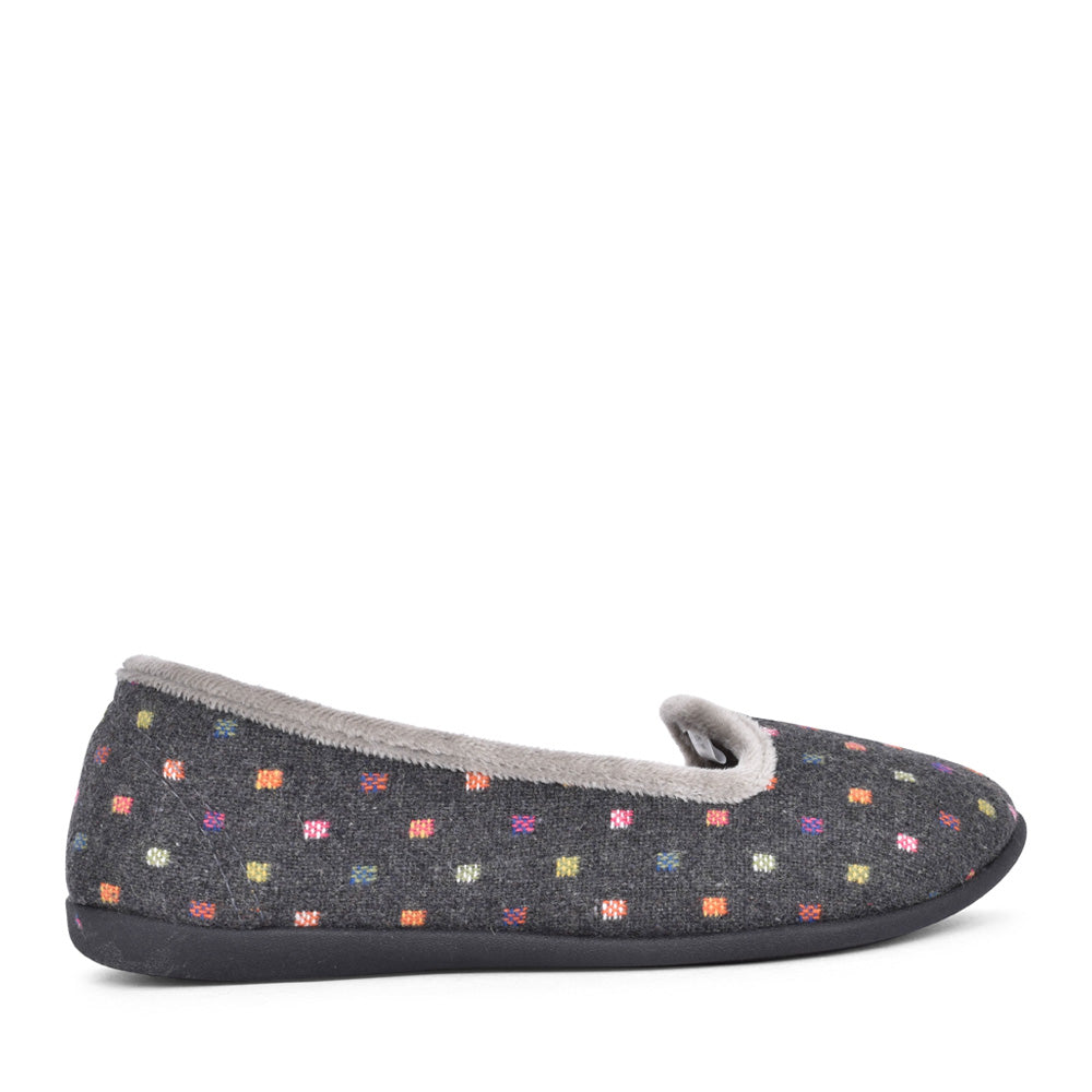 Ladies Albertine 3274 Pump Slipper In Dark Grey