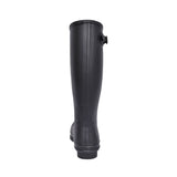 Mens Bede Tartan Lined Welly Boot In Black
