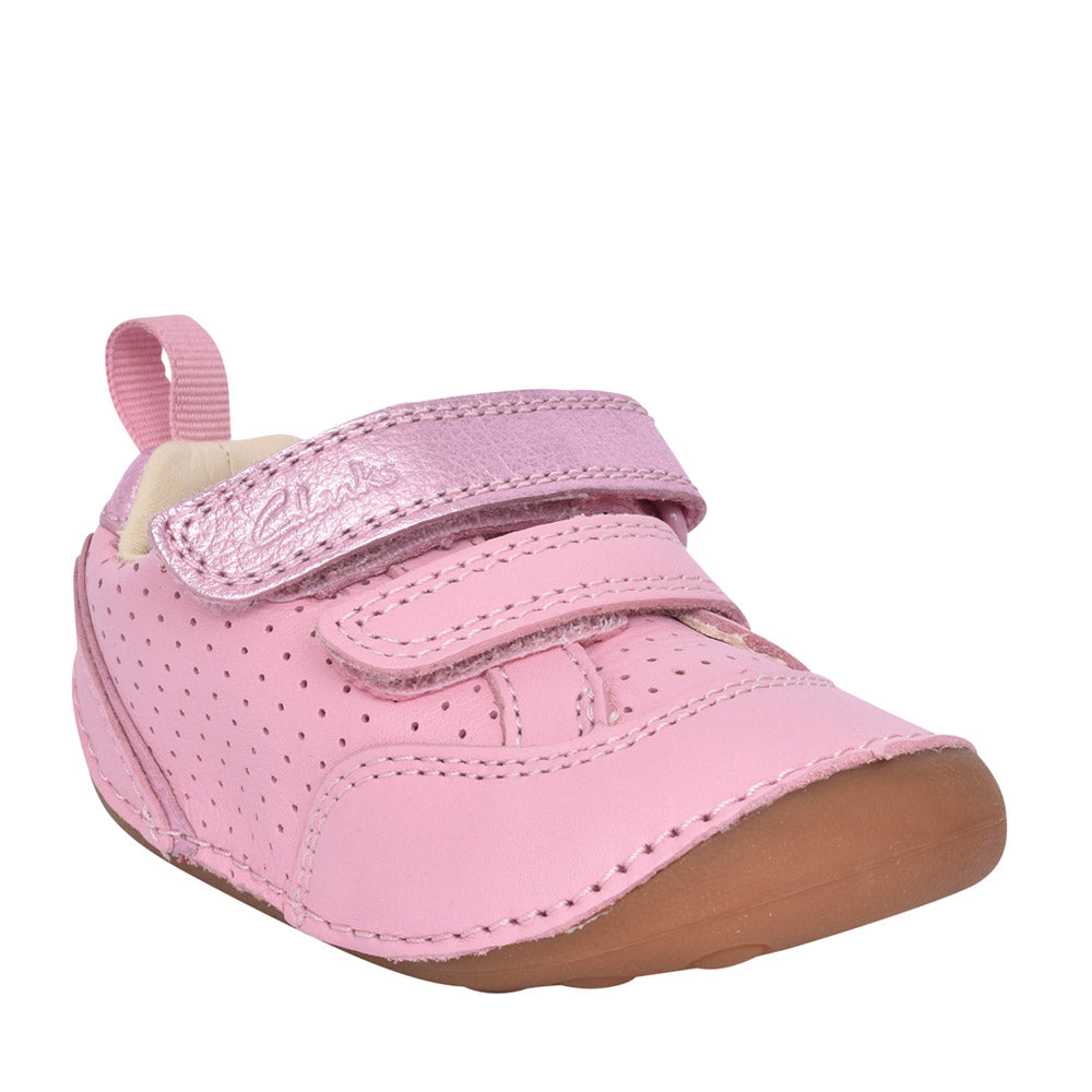 Girls Tiny Sky Light Pink Leather Shoe In Kids F Fit