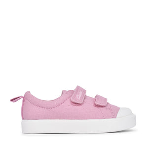 Girls City Bright Pink Canvas Shoe In Kids G Fit