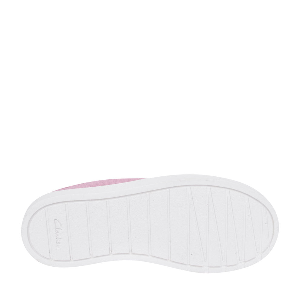 Girls City Vibe Pink Canvas Shoe In Kids F Fit