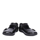 Girls Jessica Velcro Shoe In Blk Patent