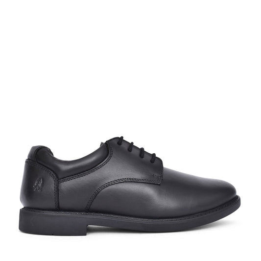 Boys Tim Leather Laced Shoe In Black