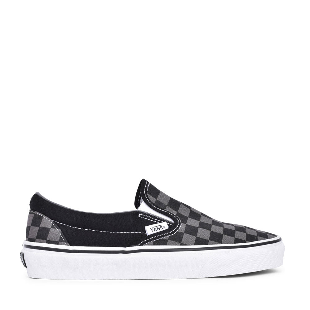 Unisex Bp Slip-on Checkerboard Shoe In Pewter