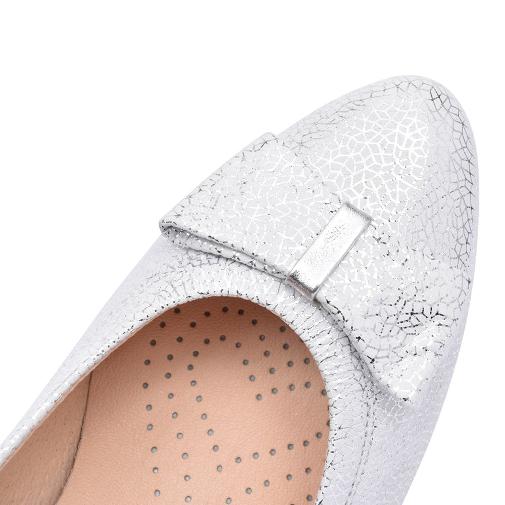 Ladies 5897 G-fit Court Shoe In Silver