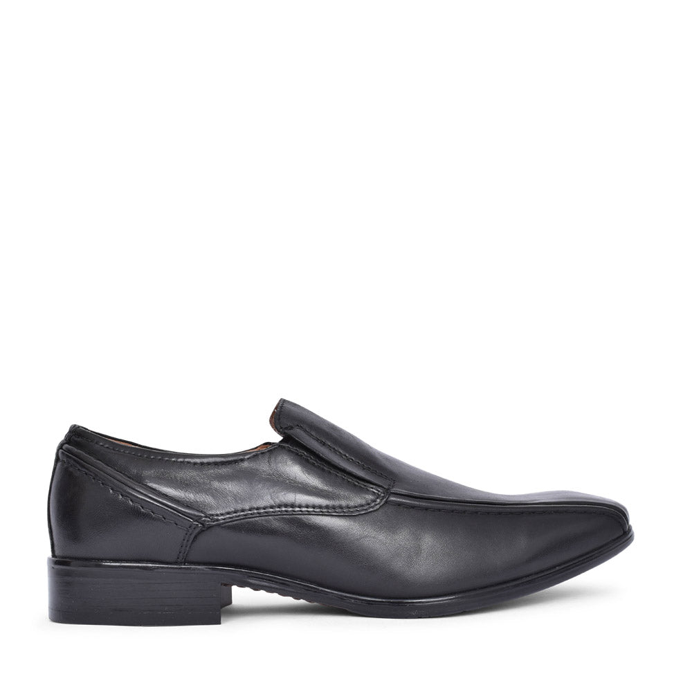Mens Deegan Leather Slip-on Shoe In Black