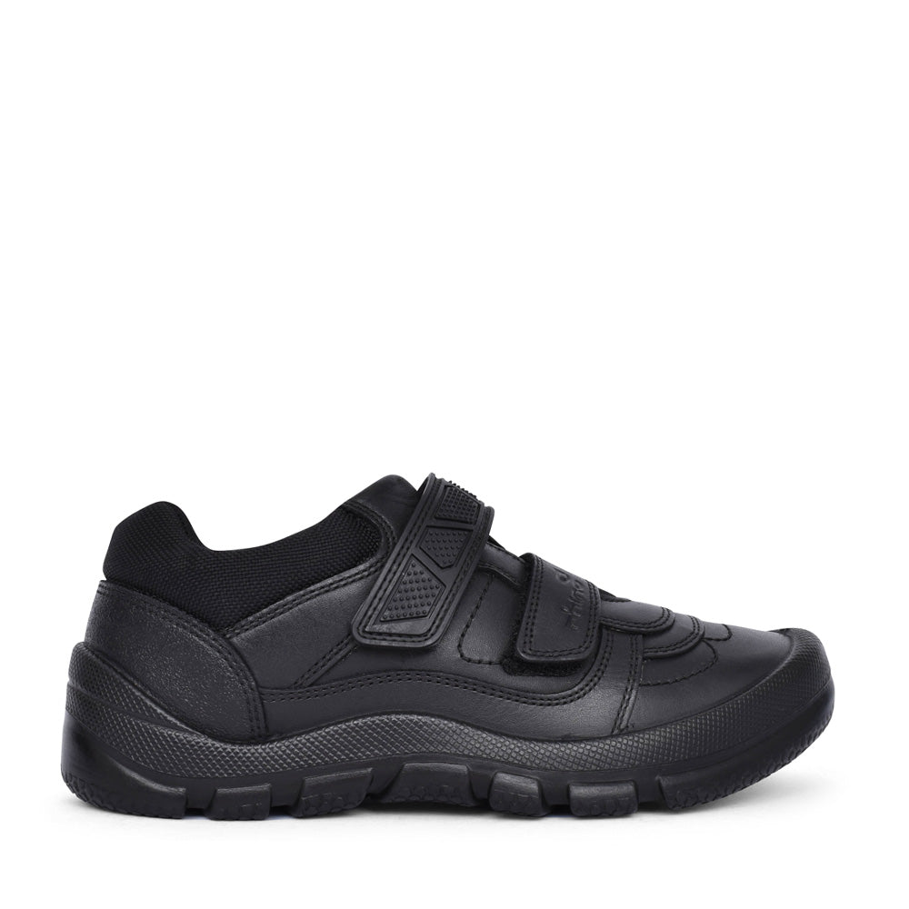 Boys Rhino Warrior Leather Velcro Shoe In Kids F Fit