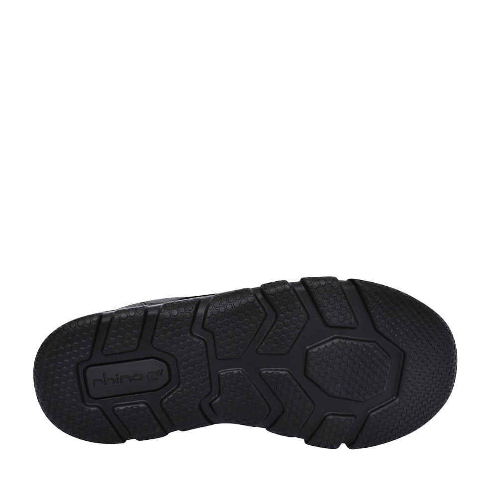 Boys Rhino Warrior Leather Velcro Shoe In Kids F Fit