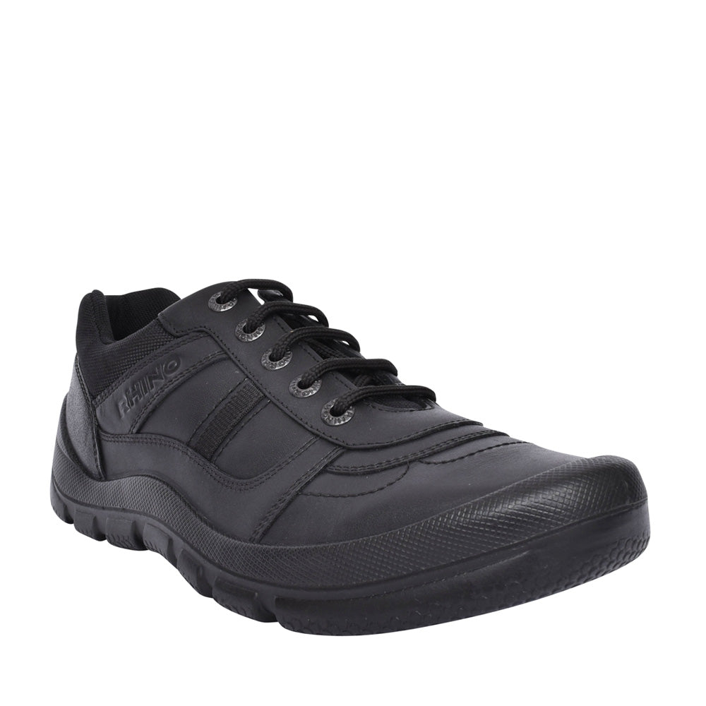 Boys Rhino Sherman Leather Velcro Shoe In Kids G Fit
