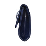 Ladies Aria Ulg019 Clutch Bag In Navy Patent